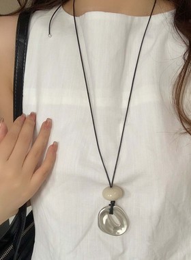 ins风简约不规则几何项链女长款锁骨链配衬衫毛衣链小众颈链配饰