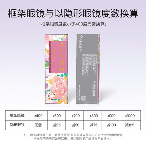 绮芙莉美瞳日抛10片装赤陶棕婚礼大小直径棕色隐形近视眼镜自然款 - 图2