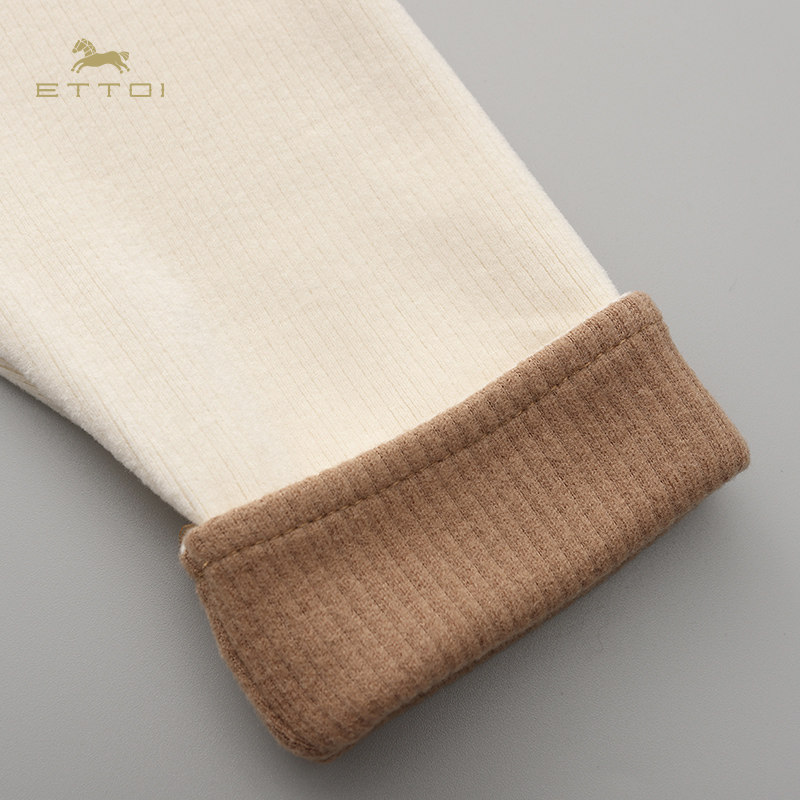 【朗姿集团】ETTOI爱多娃儿童米白色打底裤可爱印花舒适条纹百搭,淘宝优惠券,粉丝福利购,淘宝优惠卷