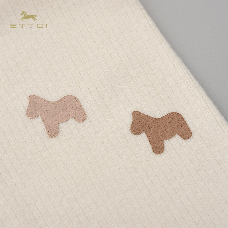 【朗姿集团】ETTOI爱多娃儿童米白色打底裤可爱印花舒适条纹百搭,淘宝优惠券,粉丝福利购,淘宝优惠卷