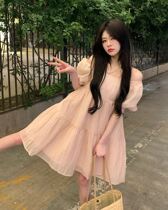 Designers section 2022 Real pictures Real square neck Blister First Love Dress Pure color Short sleeves Pearl shoulder strap Shoulder Boom