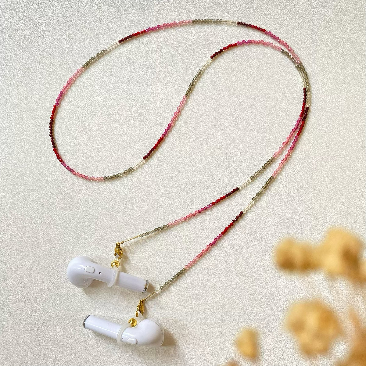 新中式国风撞色眼镜链女渐变红灰水晶极细2mm耳机链项链墨镜配饰,淘宝优惠券,粉丝福利购,淘宝优惠卷