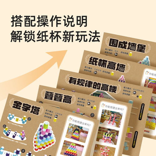 【布好玩_纸杯金字塔】幼儿园建构区儿童搭建垒高感统训练教玩具 - 图1