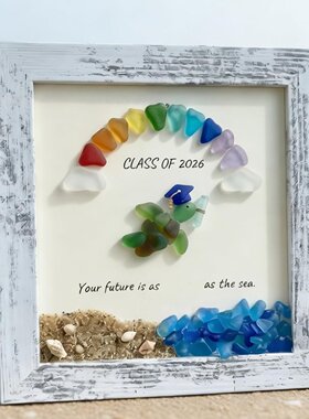 2026毕业季海玻璃墙相框跨境爆款Sea Glass Wall Frame for海龟汤