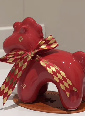 乔迁礼物马到成功陶瓷小马摆件喜