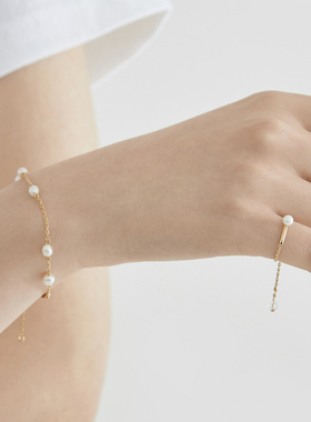 百搭叠戴天然珍珠高级感手链礼物