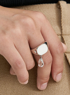 ins潮风小众复古食指情侣对戒