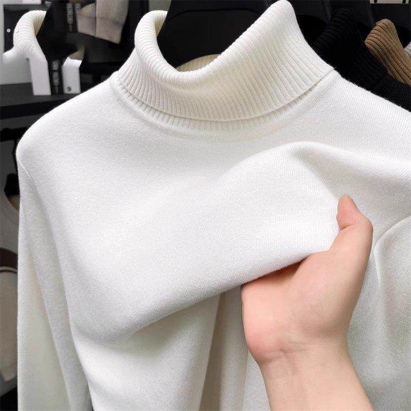 加绒一体绒男士打底衫高领毛衣男秋冬修身休闲翻领加厚保暖针织衫,淘宝优惠券,粉丝福利购,淘宝优惠卷