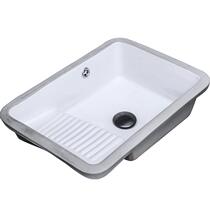 New ceramic Laundry basin with washboard under-stage tub washbasin Home Balcony Laundry Pool Sink Laundry Basin