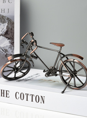 金属铁艺老式自行车模型橱窗家居