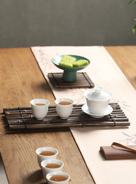 竹制品手工编织紫竹隔热垫杯垫