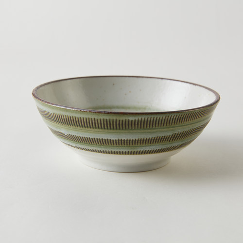 NITORI宜得利家居日本制轻量日系日本风轻量小碗盘 青朽叶 - 图0