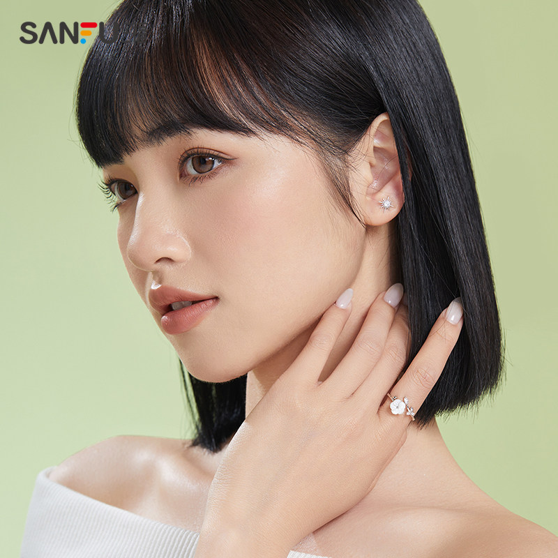 三福甜心系列闪耀单只气质小众指环 三福生活戒指/指环