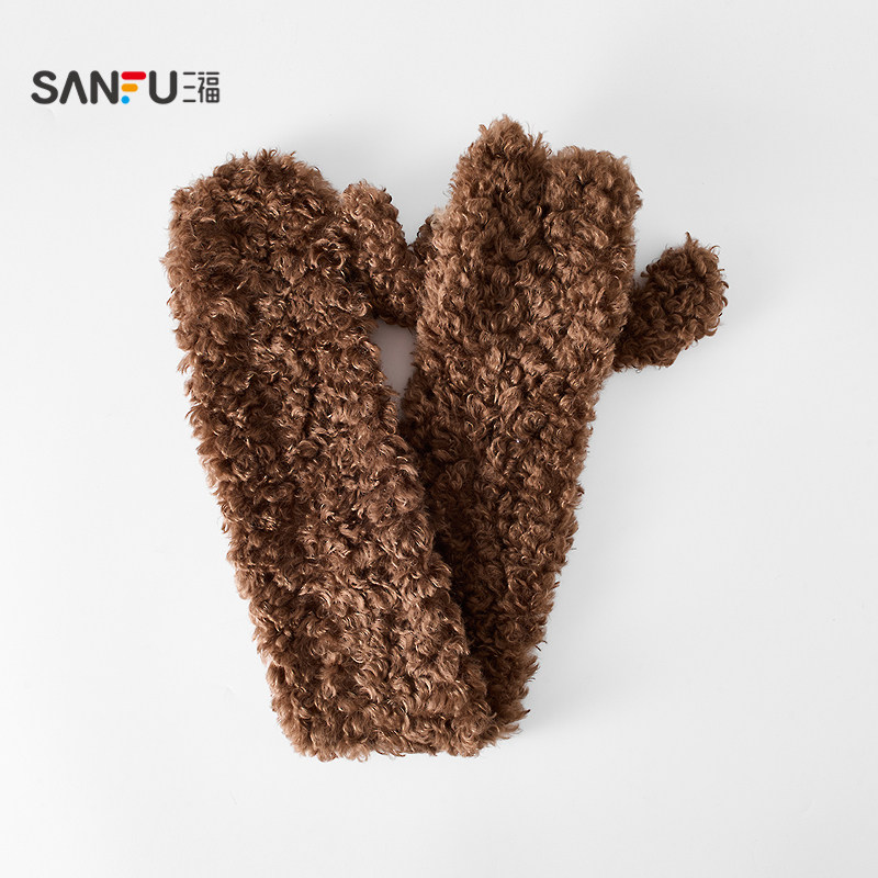 三福毛绒趣味长巾围巾 可爱服饰配件潮流配饰保暖围脖850636,淘宝优惠券,粉丝福利购,淘宝优惠卷