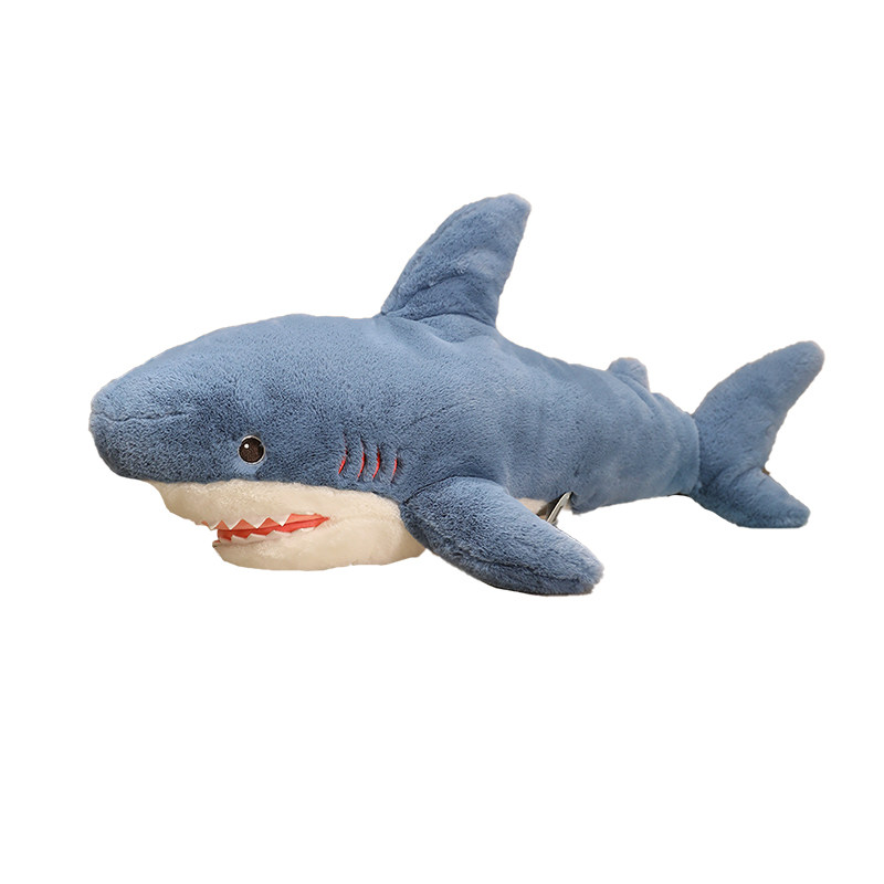 啊呜鲨鱼玩偶男女夹靠垫布娃抱枕 喜感熊毛绒布艺类玩具