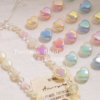 Bright color uv plated fat love acrylic love beads loose beads handmade diy mobile phone chain beaded jewelry accessories
