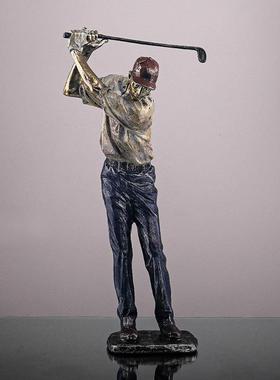 酒柜摆件客厅2025新款简约高尔夫运动人物树脂工艺品创意客厅家居