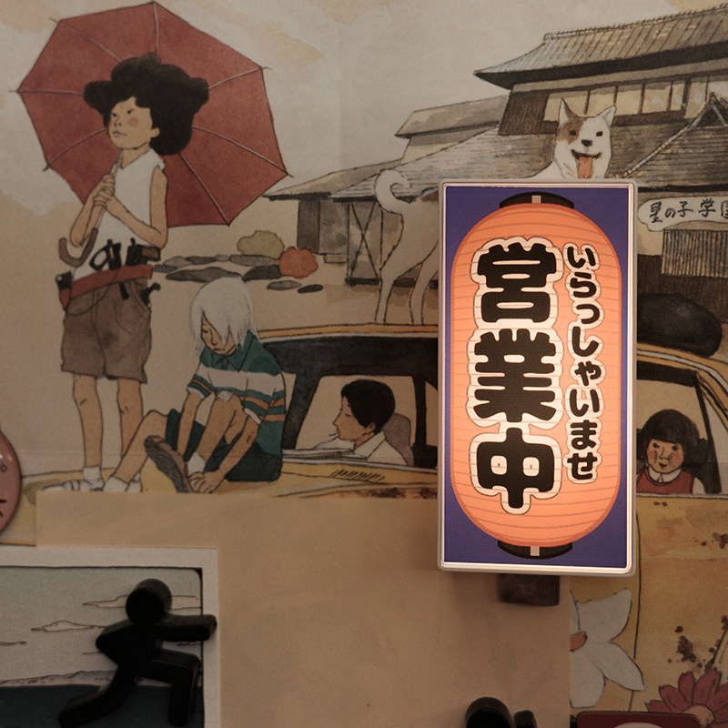 营业中灯牌摆件发光冰箱贴磁贴日式风微缩灯箱氛围感桌面摆件治愈 - 图2