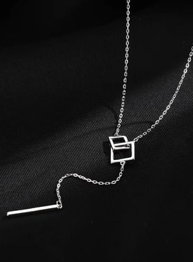 Fashion Light Luxury European and American Square Necklace