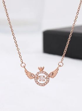 Sweet Beating Heart Series Angel Wings Pendant Necklaces