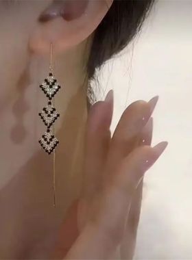 Fashion Trend Unique Design Elegant Delicate Black Rhombus