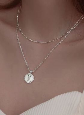 New 925 Sterling Silver Relief Round Enamel Tulip Flower