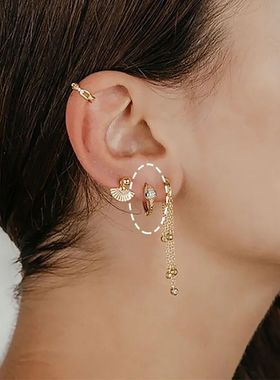 Exquisite Iced Out Green Crystal Eyes Snake Piercing