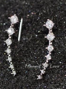 New fashion Beidou Qixing rhinestone zircon earrings For Wom
