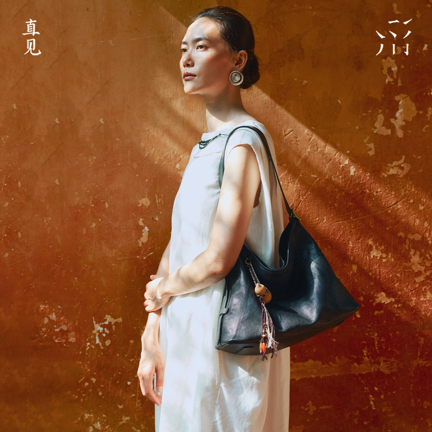 【徐艺洋同款】直见一撇风骨hobo中号植鞣小牛皮单肩斜冬女包包,淘宝优惠券,粉丝福利购,淘宝优惠卷