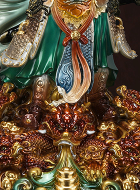 纯铜关公摆件供奉武财神关二爷