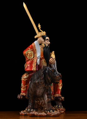 台湾纯铜鎏金龙虎山张天师神像