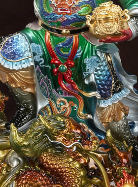 纯铜关公摆件供奉武财神关二爷