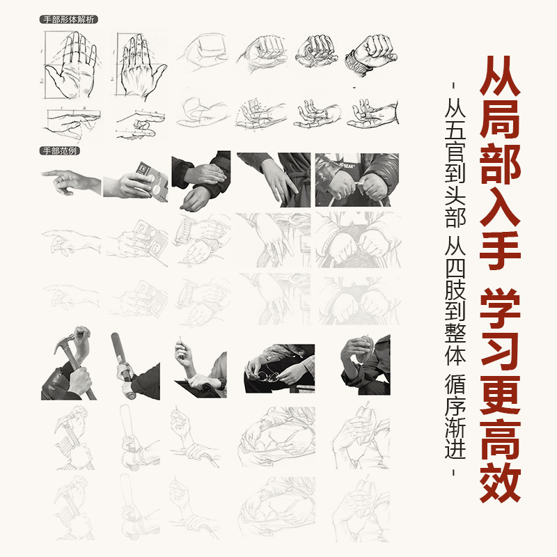 速写全集详细人物课件 描摹本2册基础知识强化提高浅印临摹照片对画动态场景组合线性人体结构高考联考美术绘画教程书教学教材书籍 - 图2