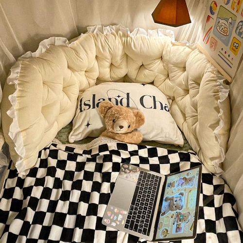 宿舍懒人床头靠垫寝室午睡神器床铺改造好物下铺床上腰靠小枕头 - 图3