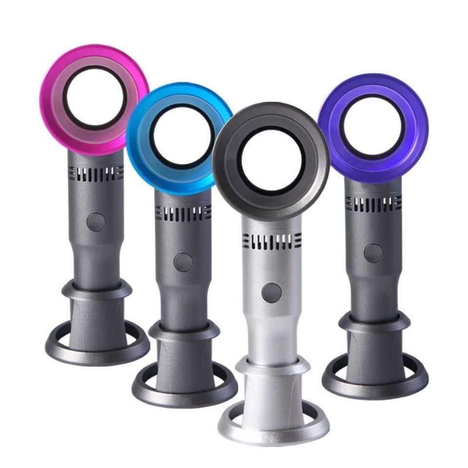 Mini Portable Bladeless Fan Cordless Usb Charging Handheld C-图2