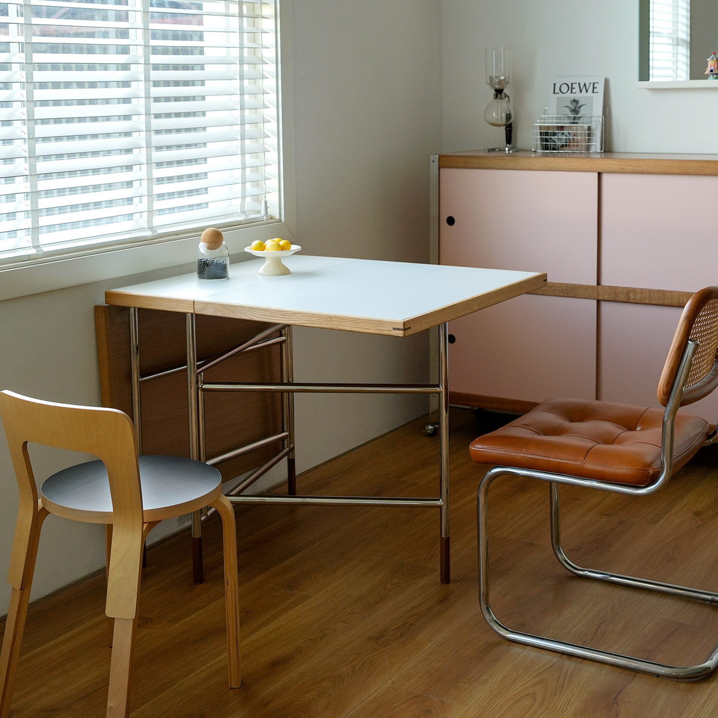 『号角屋 白色浮阁折叠桌』北欧中古家用小户型长桌ins可伸缩餐桌,淘宝优惠券,粉丝福利购,淘宝优惠卷