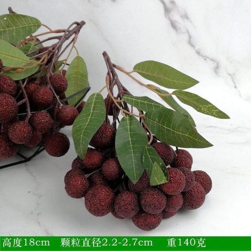 仿真假杨梅模型龙眼黄皮荔枝蓝莓枝婚庆装饰摄影道具新鲜塑料水果 - 图3