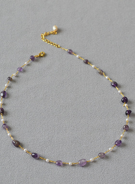 日韩小众项链仿珍珠锁骨链女轻奢