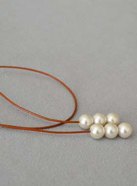 复古文艺项链珍珠毛衣链女轻奢