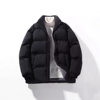 Autumn and winter turtleneck cotton coat thickened velvet jacket men's new solid color cotton jacket down jacket couple wear bread coat large size
