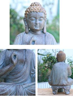 I9EK庭院禅意佛像摆件户外花园装饰鱼缸造景新中式客厅玄关桌面居