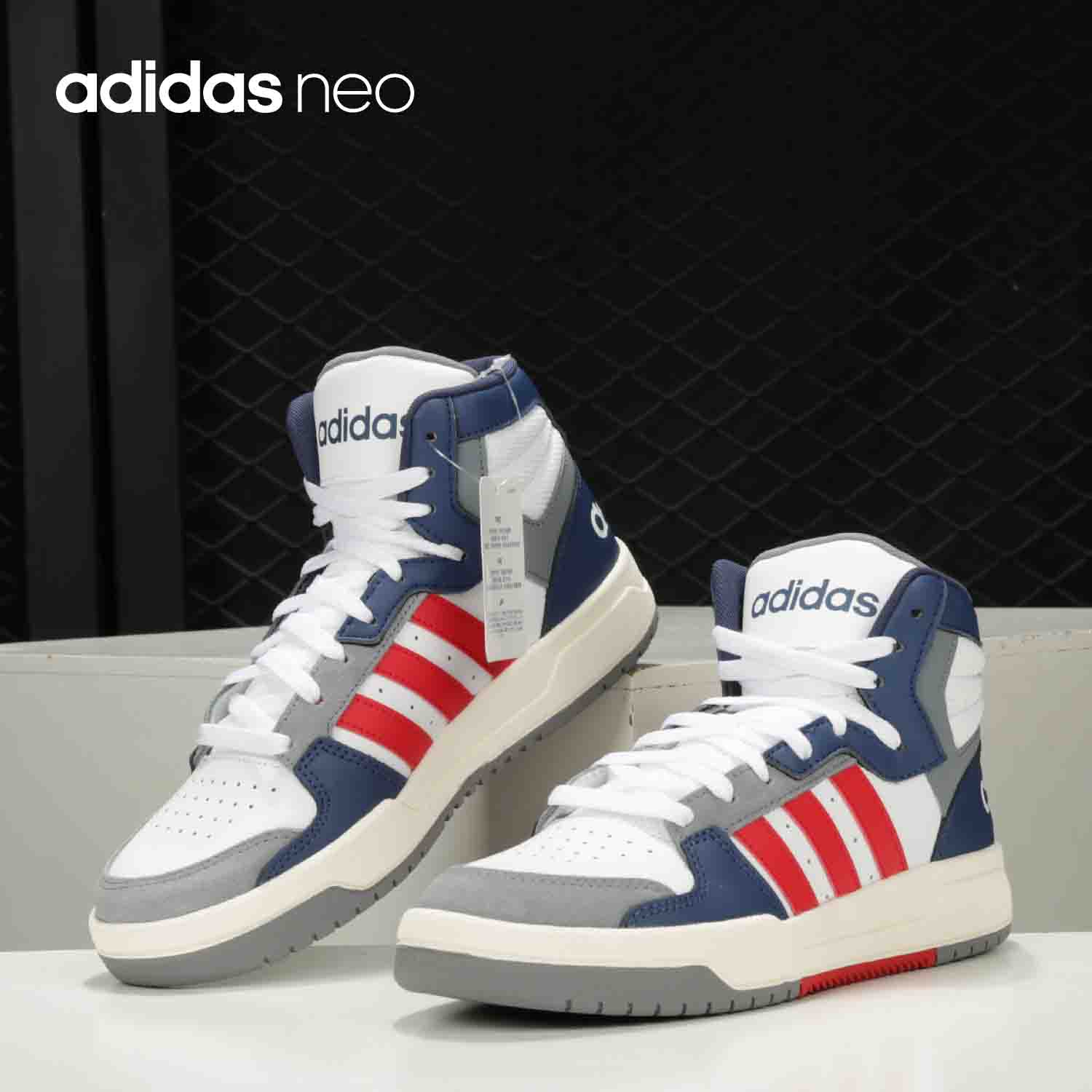 Adidas/阿迪达斯正品 NEO 男女同款耐磨复古运动休闲板鞋 EH1689 - 图0