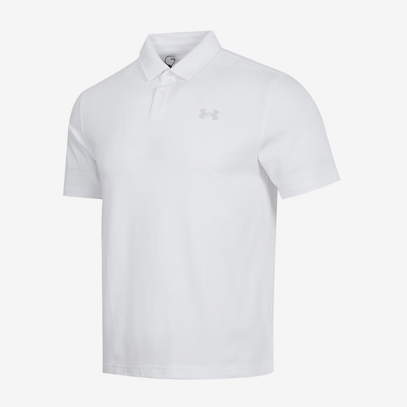 UA/安德玛正品2025新款男子高尔夫运动训练短袖POLO衫1387341-100,淘宝优惠券,粉丝福利购,淘宝优惠卷