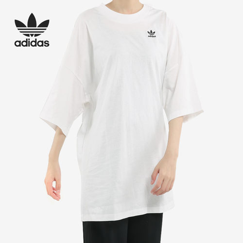 Adidas/阿迪达斯官方正品三叶草女子宽松休闲运动短袖T恤DW3891 - 图0