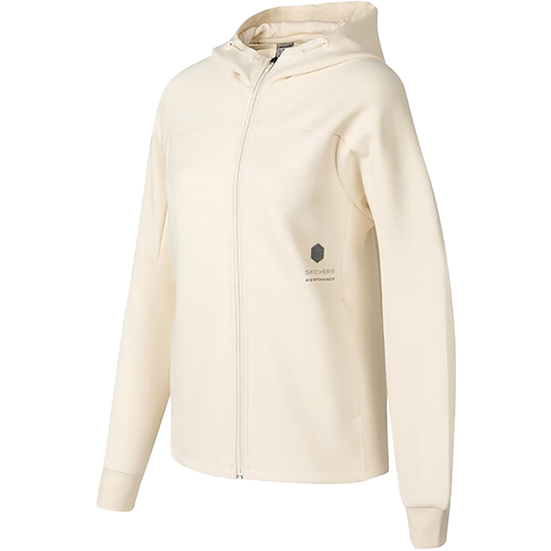 Skechers/斯凯奇正品当季新款女士简约连帽针织休闲外套 - 图3