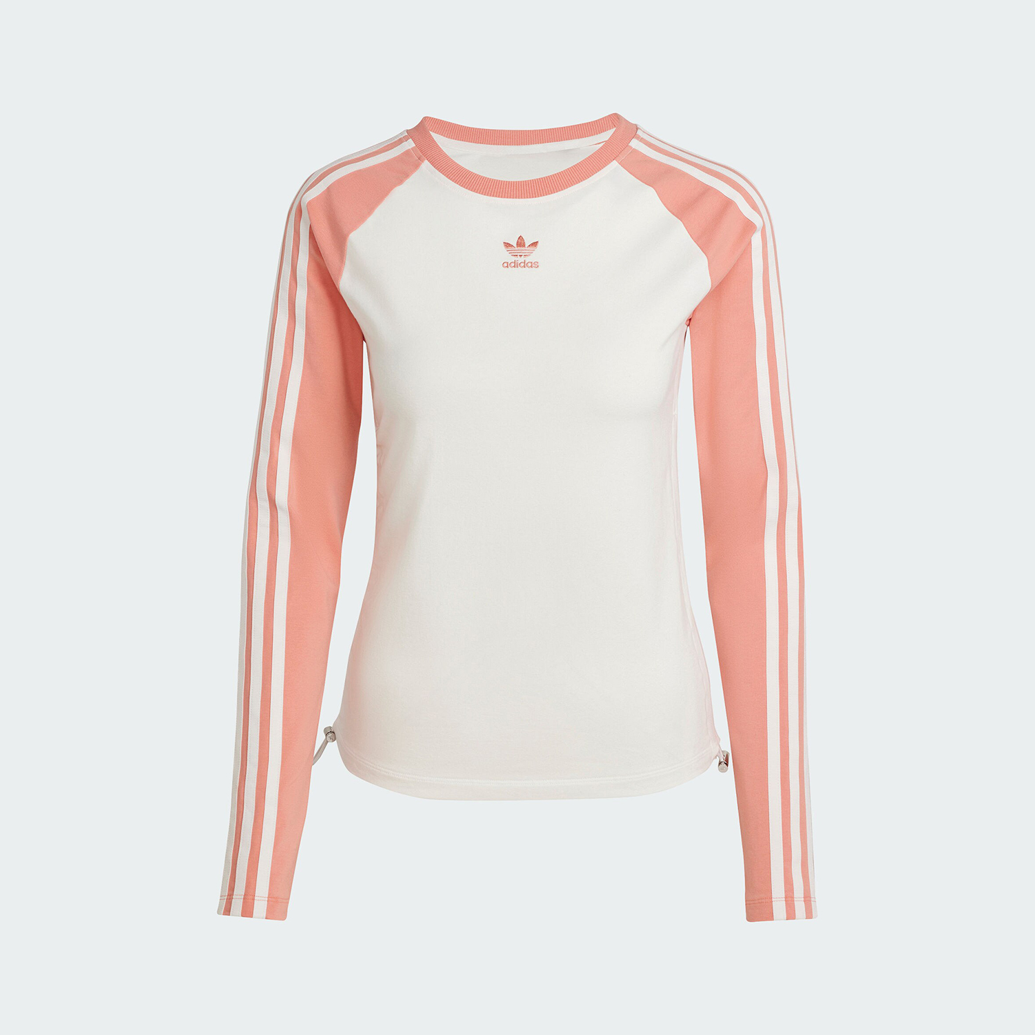 Adidas/阿迪达斯官方正品三叶草女士宽松休闲运动长袖T恤IY0781 - 图1