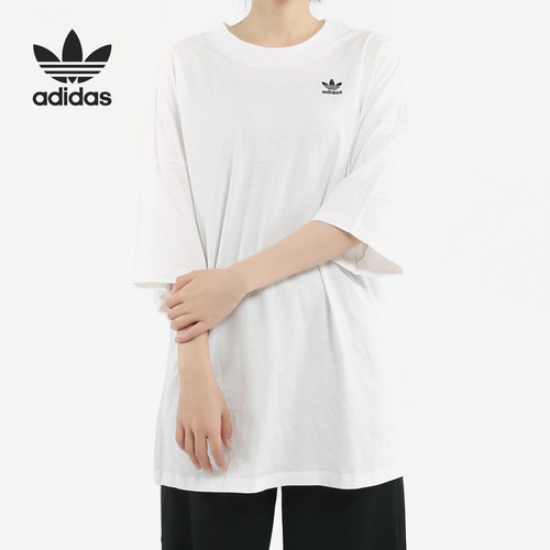 Adidas/阿迪达斯官方正品三叶草女子宽松休闲运动短袖T恤DW3891 - 图2