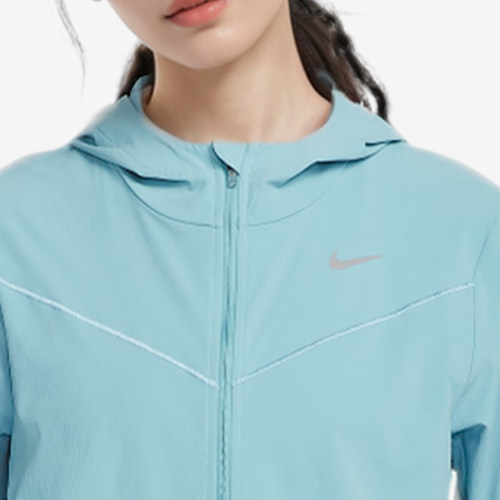 Nike/耐克正品当季新款女士连帽反光运动夹克外套FB7481-464 - 图0