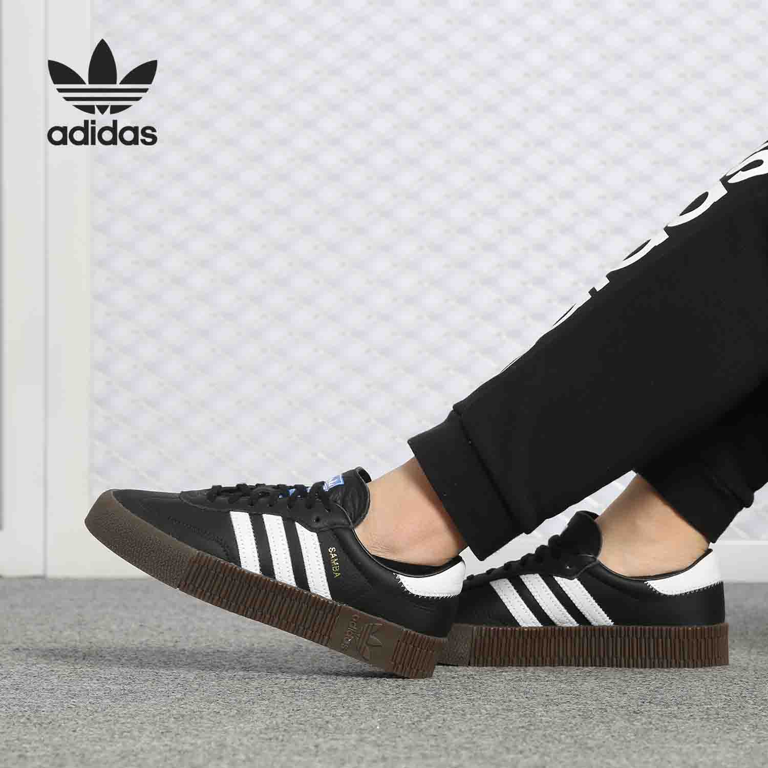 Adidas/阿迪达斯正品2019 SAMBAROSE W 女子厚底松糕休闲鞋B28156 - 图0