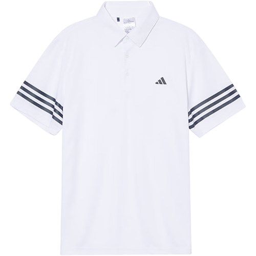 Adidas/阿迪达斯正品新款男士翻领透气高尔夫POLO衫短袖T恤IU4359 - 图3